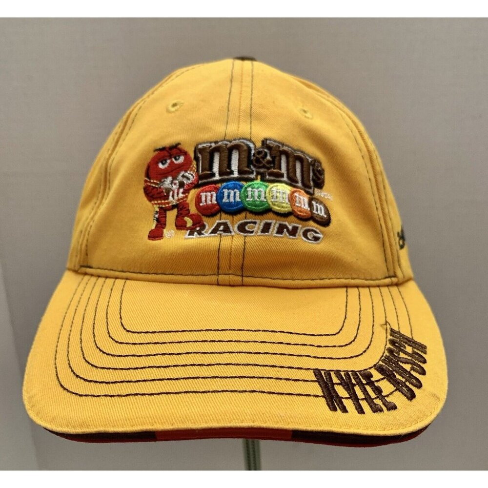 Kyle Busch Joe Gibbs Racing M & M Hat Cap Nascar Toyota Team Issued Yellow